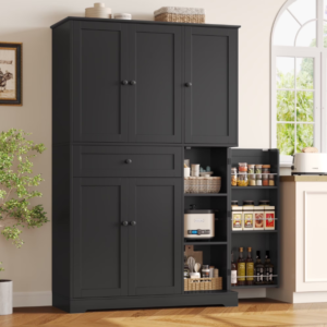 68" Food Pantry Cabinet with Drawer and Door Shelf