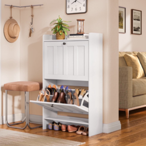 Shoe Cabinet with 2 Flip-Down